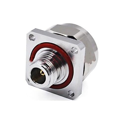 Adapter 7/16 L29 Din Female jack To N Female jack 4 Hole Flange panel fixing Coaxial RF Connectors