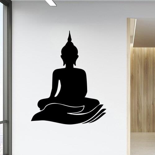 Drop Shipping Sitting Buddha Wall Art Decal Wall Stickers Pvc Material For Babys Rooms Background Wall Art Decal