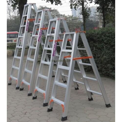 Engineering Ladder Aluminum Alloy Double Side Ladder Thickening And Folding 2m 32.5m Miter Ladder Domestic Indoor Stairs