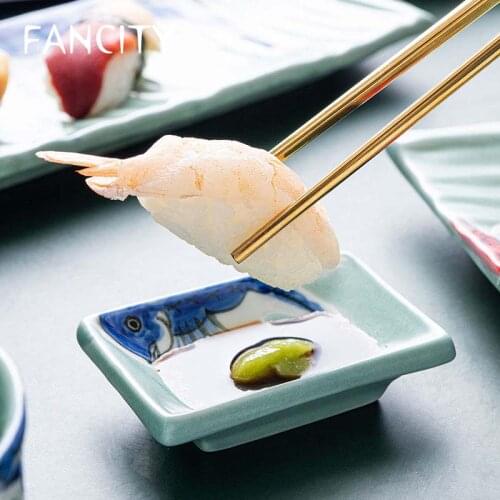 FANCITY Ceramic flavored dish, household dipping saucer, seasoning dish, dipping small dish, soy sauce sauce dish, vinegar dish