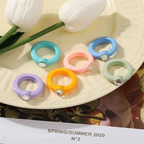 Hanzhishangxiao fresh candy color ring for women