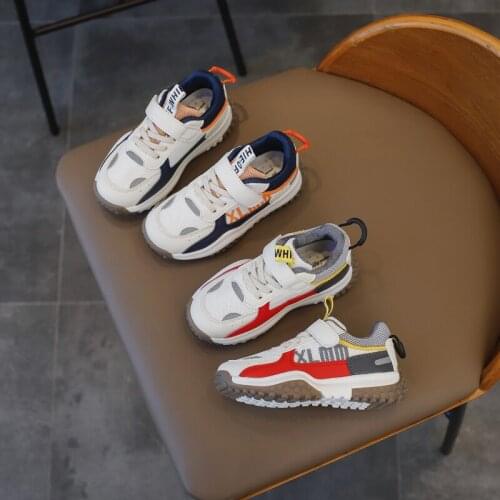 Girls Boys Hook&Loop Running Sneakers Breathable Mesh Casual Sneakers Children Walking Sport Shoes Fashion Sport Shoes