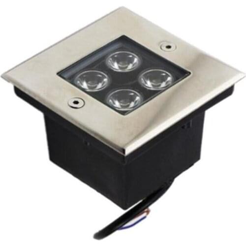 4W square LED Underground light IP68 Waterproof Floor Lamp Outdoor Ground Spot Landscape Garden Path Buried Yard AC85V-265V