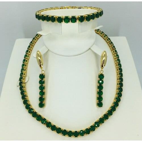 HOT Fashion jewelry set Nigeria Dubai gold-color African bead jewelry wedding jewelry set african beads jewelry sets