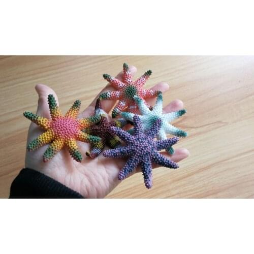 Small size pvc 5pcs/set Solid marine animal model toy color starfish tasteless and odorless