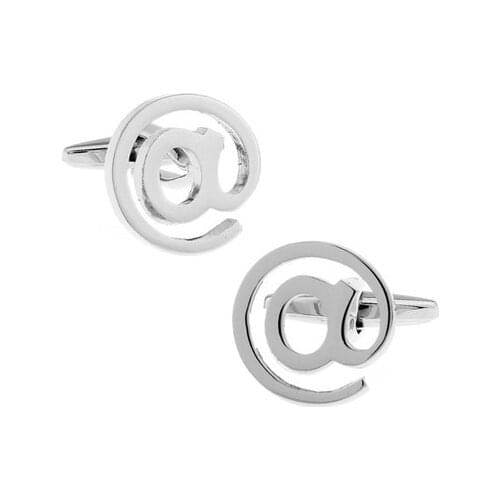 HYX Luxury shirt Silvery @ cufflink for mens Brand cuff buttons cuff links High Quality abotoaduras Jewelry