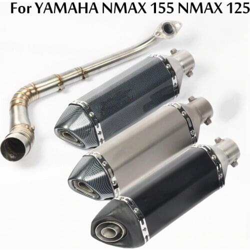 Motorcycle Exhaust Slip-On Full System Front Middle Link for NMAX 155 NMAX155 NMAX 125 NMAX125 With Exhaust