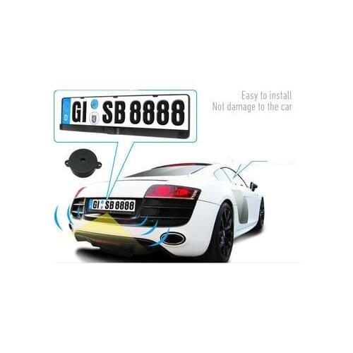 Universal DIY no hole and no draw 12 v European registration parking rear camera video plate holder parking visible system