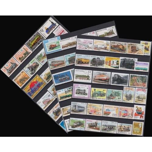 Kinds Of Trains , 100 Pieces \ lot wholesale Have Used No Repeat From All World For Collecting Postage Stamps