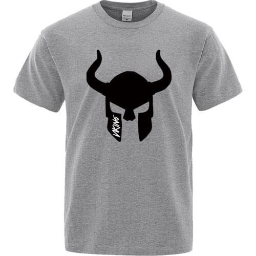 Odin Vikings face Funny Tops fitness Tee Shirt Brand Clothing Homme Summer cotton Mens T-shirt Fashion Streetswear men T Shirt