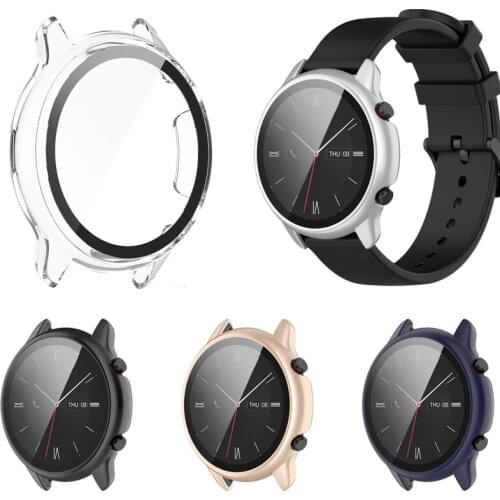 Hard Edge Full Screen Glass Protector Case Shell Frame For Amazfit GTR 2 Sport Watch GTR2 Lte Smartwatch Protective Bumper Cover