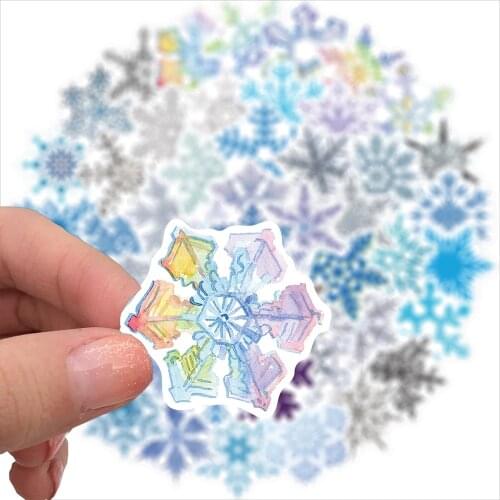 10/30/50PCS Christmas Snowflakes Stickers DIY Bike Travel Luggage Guitar Laptop Classic Toy Graffiti Xmas Sticker for Kid Gift