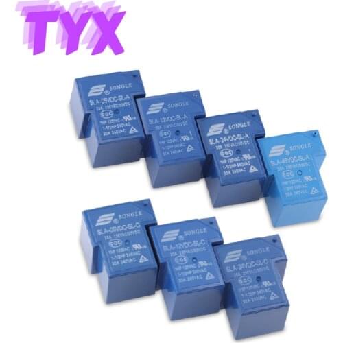 2PCS Power Relays SLA-05VDC-sl-c SLA-12VDC-sl-c SLA-24VDC-sl-C 30a SLA-09VDC-sl-a SLA-48VDC-sl-a SLA-48VDC-sl-C 4/5/6PIN 30A