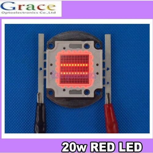 20W Watt Red High Power LED Light Lamp Plant Grow Growth 620nm 630nm 1000LM 18V DIY