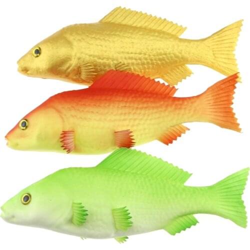 Gresorth 3 Pack Artificial Red Green Gold Carp Collection Fake Fish Home Party Decoration - 9 inch