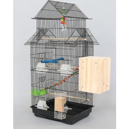 American Roof Type Large Bird Cage Parrot Cage Durable Large Starling Metal Bird Cage Tiger Skin Peony Xuanfeng Cage
