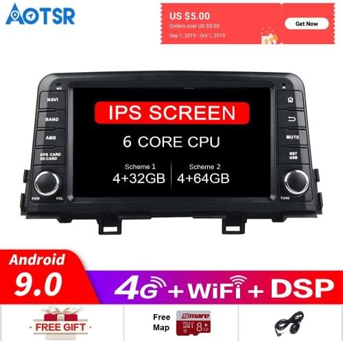 Android 9.0 Car gps multimedia DVD Player Radio for KIA PICANTO MORNING 2017 2018 GPS Navigation DVD Video player head unit DSP
