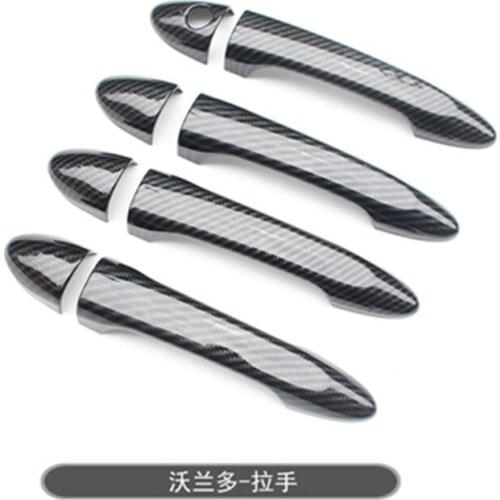 ABS Carbon fiber car Door Handle Door handle Protective covering Cover Trim For Chevrolet ORLANDO 2019 Car Styling