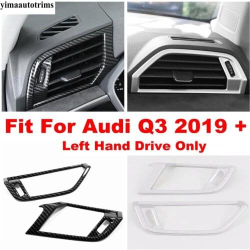 Car Styling Dashboard AC Front Air Outlet Trim Frame Decoration Stickers Covers For Audi Q3 2019 - 2021 Interior Accessories