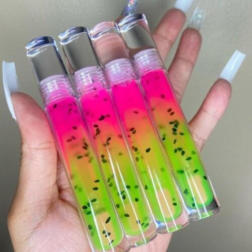 4 PC Dragon Fruit Lipgloss Customized Label Lip Gloss Vendor Pitaya Glossy Berry flavour Glitter Kit Vegan Wholesale Lip Gloss