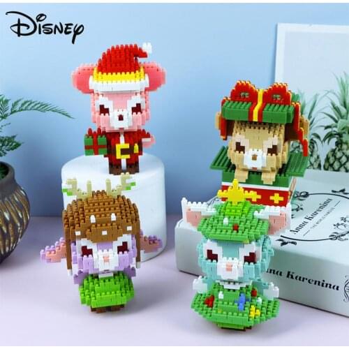 Disney Bear Building Blocks Toy Mickey Mouses Friend Duffy Diamond Bricks Figures Diy Assembled Model Children Christmas Gift