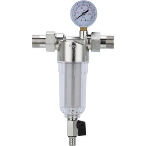 Interface Water Filter Front Filter Backwash Filter Water Purifier Pre Filter Descaling With Water Meter For Home Bathroom