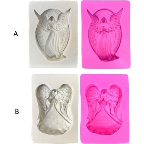 Handmade Angel Epoxy Resin Silicone Mold Angel Emboss Silicone Mold Fondant Mold Angel Cake Decoration Resin Craft Tools