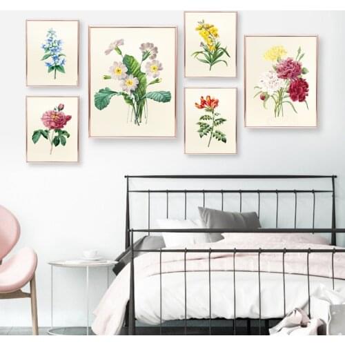 Classical Plants Flower Painting Watercolor Botany Fruitage Canvas Art Posters For Home Study Room Wall Decor A3 A4 Prints