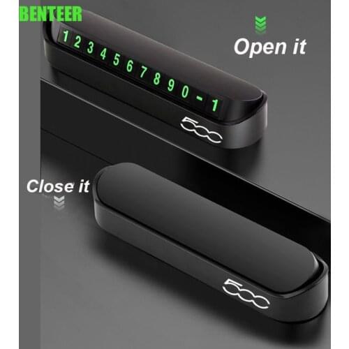 Temporary Car Parking Card car interior accessories sticker for fiat 500