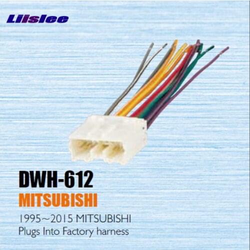Liislee Plugs Into Factory Harness For Mitsubish 1995~2015 -Radio Power Wire Adapter Aftermarket Stereo Cable/Male DIN To ISO