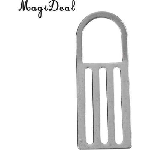 MagiDeal Scuba Snorkeling Diving 316 Stainless Steel 5cm Weight Belt Keeper Slider with D Ring for Swimming Diving Freediving
