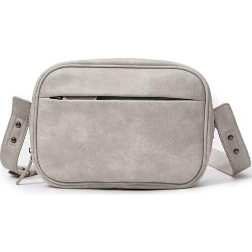 Solid Color Men Messenger Bag Casual Fashion Leather Men Bag Retro Business Shoulder Bag Large Capacity Camera Bag