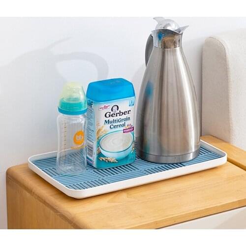 Kitchen sink organzier,soap and sponge holder,bottle cup tableware Drain Tray - Storage Tray for Dish washing Sponge, Scrubber