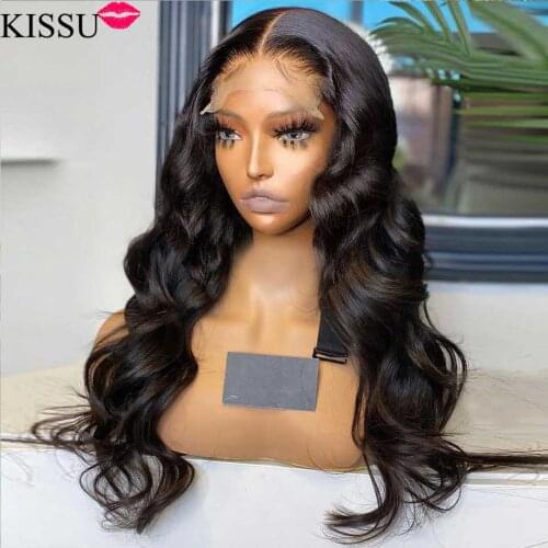 Wholesale 30 Inch Per Plucked Long Body Wave Lace Front Wig 4X4 Closure Wig Brazilian Wavy Lace Front Human Hair Wigs For Women