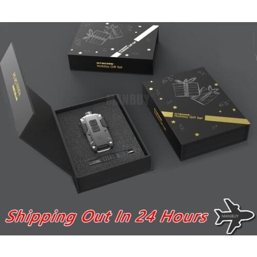 SALE! NITECORE 10th Holiday Gift Set TIPCRI Metal Micro USB Rechargeable Key Button Light +Clip mini EDC small Flashlight 5color