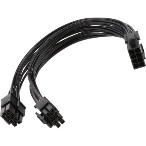 CPU Power Splitter Cable, 8Pin to Dual CPU 8 Pin(4+4) CPU to Motherboard Power Adapter Y Splitter Extension Cord (20cm)