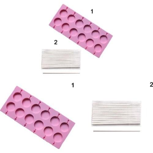 Round Shape Silicone Mold Lollipop Mould Home DIY Chocolate Candy Baking Tool DO