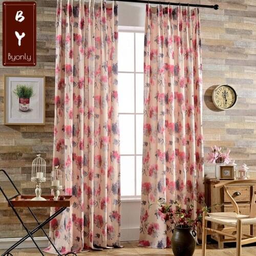 Modern for Living Room Curtain Fashion Exquisite Polyester Cotton Curtain Fabric Bedroom Curtains