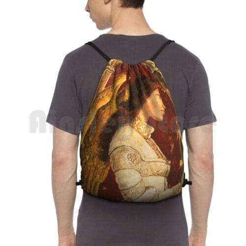 Pre-Fresco Angel Backpack Drawstring Bags Gym Bag Waterproof Pre Vintage Gothic Fresco Gothic Fantasy Angel Christmas