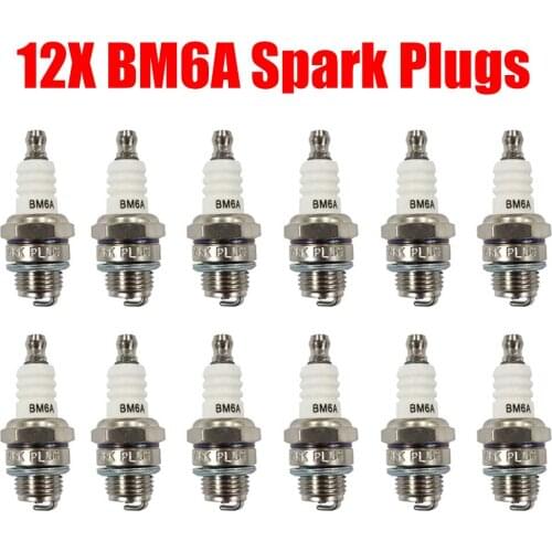 12x Lawn Mower Ignition Spark Plug For 2-Stroke 47cc 49cc 66cc 80cc Mini Moto Racing Pocket Quad ATV Dirt Pit Bike