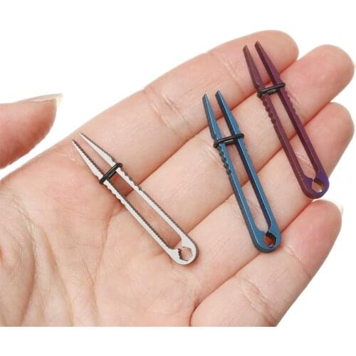 2 Sizes TC4 Clip Titanium Tweezers Pick Up Clamping EDC Multipurpose Gadget Professional Camp Outdoor Pocket Maintenance Tool