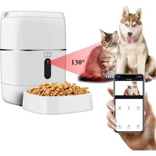 Wifi Remote Controlled Smart Pet Dog Cat Food Feeder 6L Large Storage Automatic Pet Dog Cat Smart Feeding Machine