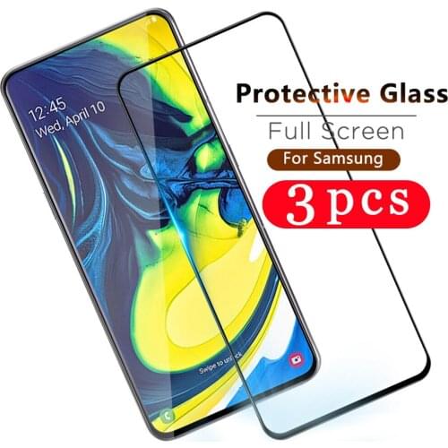3Pcs 9D tempered glass for samsung galaxy A10E A20 A30 A40 A50 A60 A70 A80 A90 phone screen protector protective film smartphone