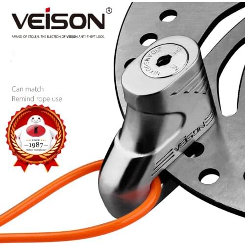 VEISON Alloy Motorcycle Brake Disc Lock Motorbike Rotor Shock Lock Safety Security Key Bicycle Disc Bike Cycling Lock