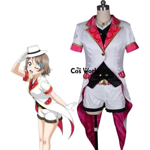 Love Live Sunshine Aqours Watanabe You Mirai Ticket Coat Shirt Vest Apron Pants Uniform Outfit Anime Cosplay Costumes