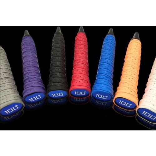 1 PC Badminton Handle Sweat Absorbing Belt Frosted Keel Hand Glue Perforated Non-slip Winding Belt Racket Common Accessories