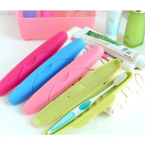 1 pcs Luxury upscale cute candy color travel toothbrush holder travel portable toothbrush box creative toothbrush storage box