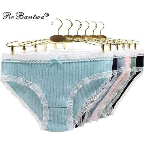 10 Pcs/lot 2021 New Arrival Sexy Lace Briefs Underwear for Women Cotton Panties Low Waist Ladies Lingerie Femme calcinha