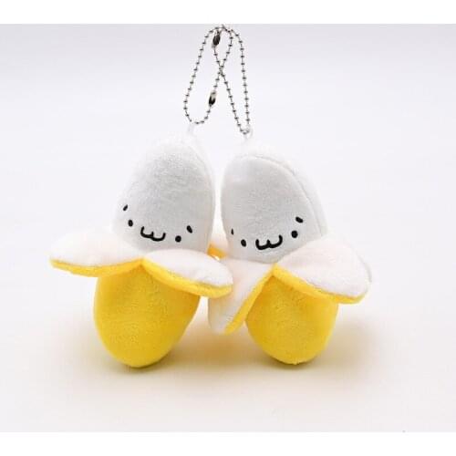 2021 New Cartoon Peeling Banana Plush Toy Backpack Doll Pendant Handbag Pendant Doll Key Chain Accessories Fashion Jewelry