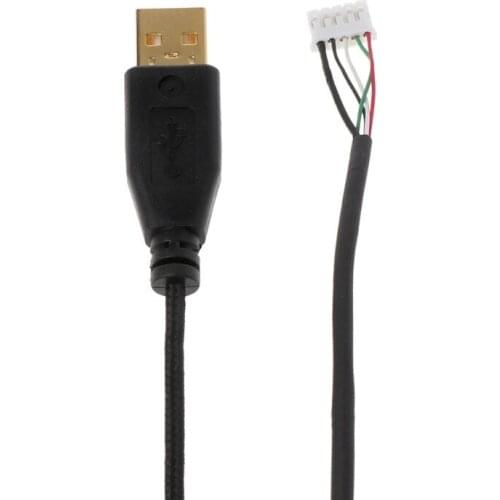 2021 New Gold Plated Durable Nylon Braided Line USB Mouse Cable Replacement Wire for razer Deathadder 2013 6400DPI Gaming Mouse